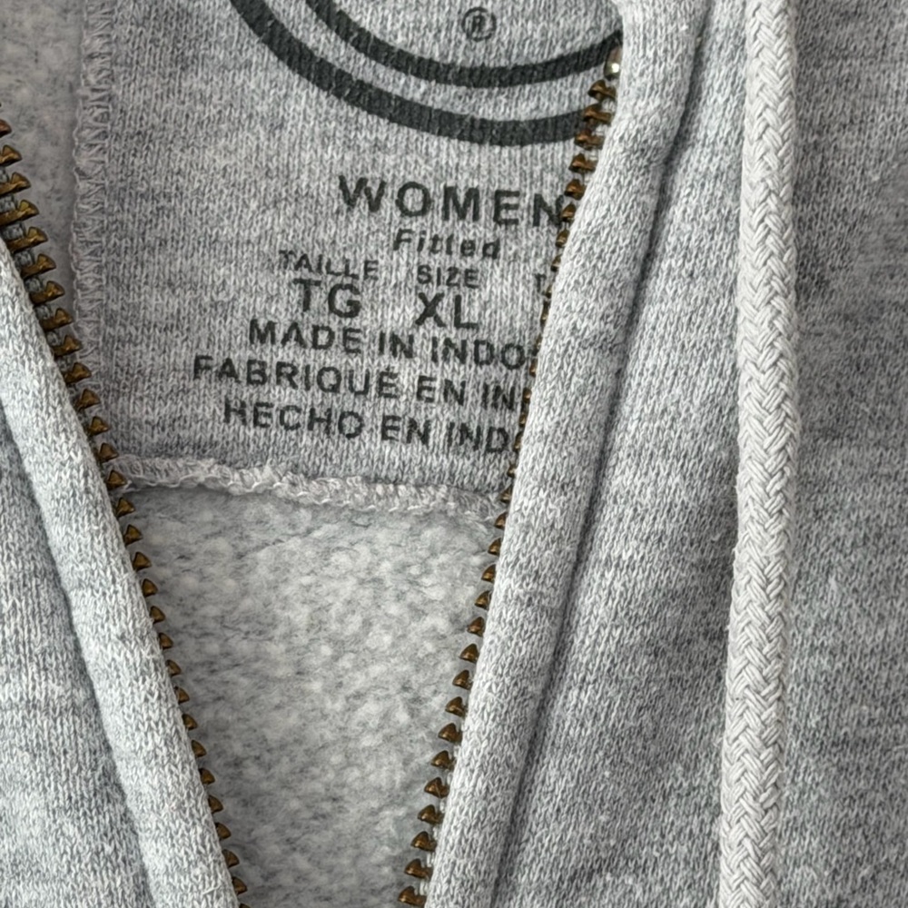 LIFE IS GOOD “Do What you Love”patch Heather Gray Zip-Up Hoodie Jacket w pockets - Picture 3 of 12